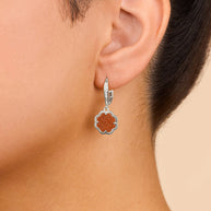 Rose Petal Short Drop Earrings