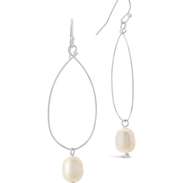 Teardrop Pearl Dangle Earrings