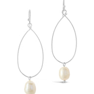 Teardrop Pearl Dangle Earrings