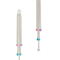 Delmare Enamel & Pearl Dangle Earrings