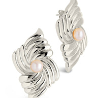 Fantaise Pearl Statement Stud Earrings