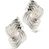 Fantaise Pearl Statement Stud Earrings
