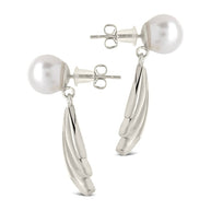 Chérie Pearl Shell Drop Stud Earrings