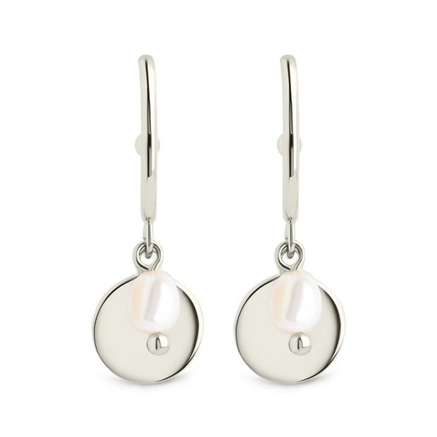 Morgan Pearl & Disk Dangle Earrings