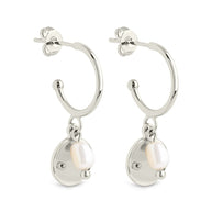 Morgan Pearl & Disk Dangle Earrings