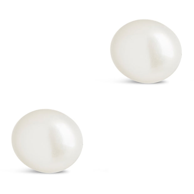 Sterling Silver Baroque Pearl Stud Earrings