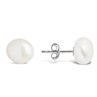 Sterling Silver Baroque Pearl Stud Earrings
