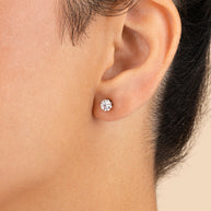 Sterling Silver 5mm CZ Stud Earrings