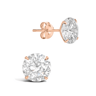 Sterling Silver 8mm CZ Stud Earrings