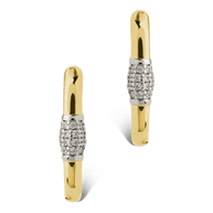 Tanya CZ Dualtone Carabiner Hoops