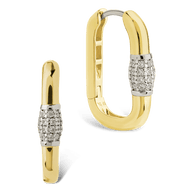 Tanya CZ Dualtone Carabiner Hoops