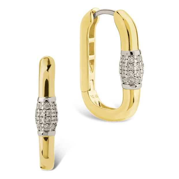 Tanya CZ Dualtone Carabiner Hoops