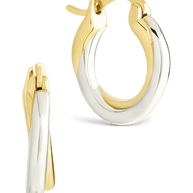 Sterling Silver Janice Twisted Hoop Earrings