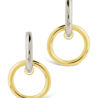 Jemma Two-Tone Double Circle Earrings