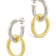 Jemma Two-Tone Double Circle Earrings