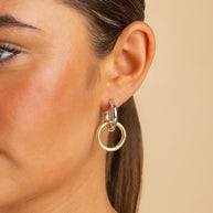 Jemma Two-Tone Double Circle Earrings