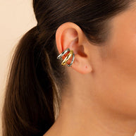Johanna Two-Tone Interlocking Ear Cuff Set