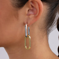 Doreen Mixed Metal Oval Drops