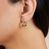 Sterling Silver Janice Twisted Hoop Earrings