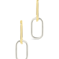 Sterling Silver Raleigh Link Drop Hoops