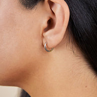 Sterling Silver Tinsley Micro Hoops