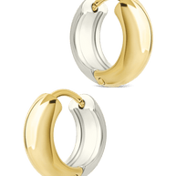 Betina Dual Tone Thick Micro Hoops