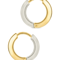 Betina Dual Tone Thick Micro Hoops