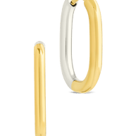 Dafne Dual Tone Oval Hoops