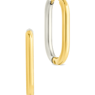 Dafne Dual Tone Oval Hoops