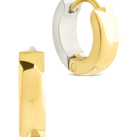 Francisca Dual Tone Thick Micro Hoops