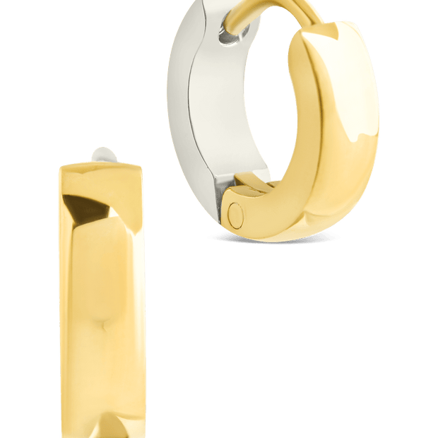 Francisca Dual Tone Thick Micro Hoops