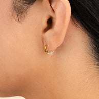 Francisca Dual Tone Thick Micro Hoops