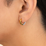 Francisca Dual Tone Thick Micro Hoops