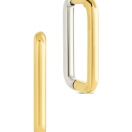 Jana Dual Tone Rectangle Hoops