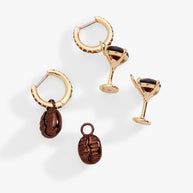 Espresso Martini Interchangeable Charm Huggie Hoop Set of 2