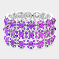 Marquise Crystal Bow Stretch Evening Bracelet