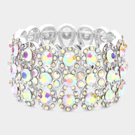 Marquise Crystal Bow Stretch Evening Bracelet