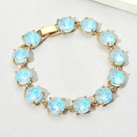 Round Stone Link Evening Bracelet