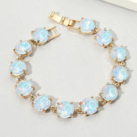 Round Stone Link Evening Bracelet