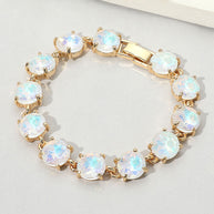 Round Stone Link Evening Bracelet