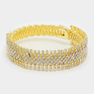 Crystal Rhinestone Adjustable Evening Bracelet