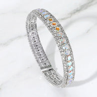 Rhinestone Embellished Adjustable Evening Bracelet