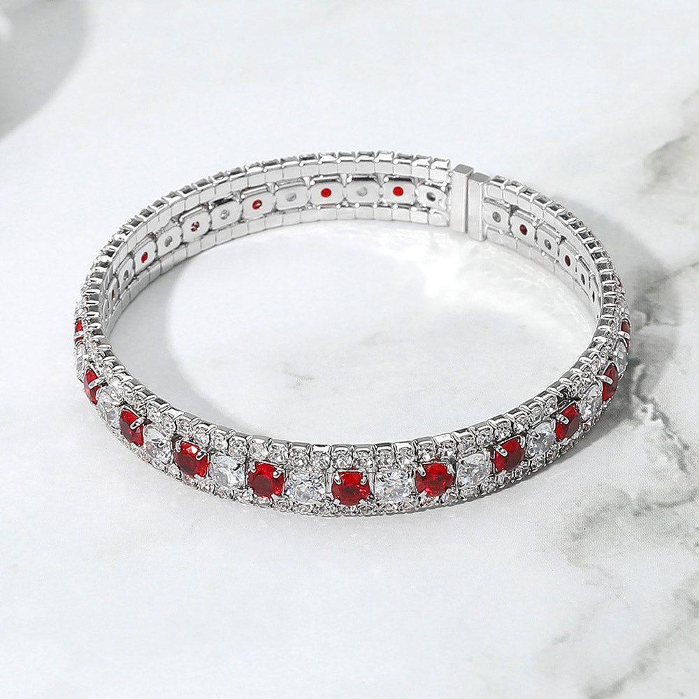 Rhinestone Embellished Adjustable Evening Bracelet