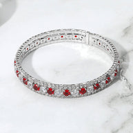 Rhinestone Embellished Adjustable Evening Bracelet