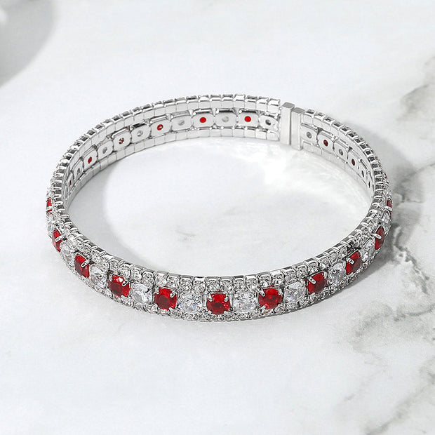 Rhinestone Embellished Adjustable Evening Bracelet