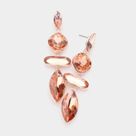 Marquise Crystal Drop Evening Earrings