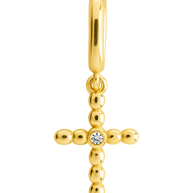 Sterling Silver CZ Cross Charm