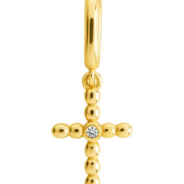 Sterling Silver CZ Cross Charm