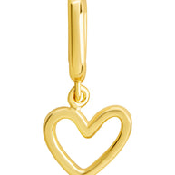 Sterling Silver Polished Heart Outline Charm
