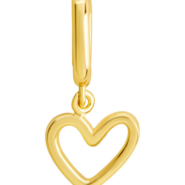 Sterling Silver Polished Heart Outline Charm